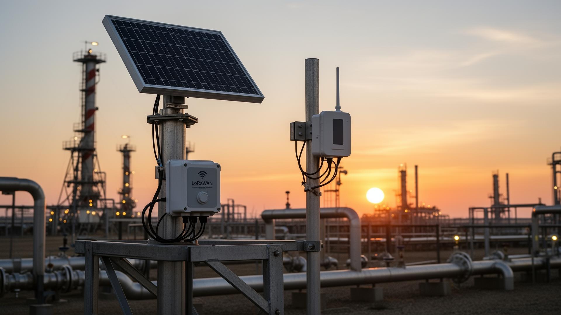 Methane abatement · solar LoRaWAN CH₄ sensors